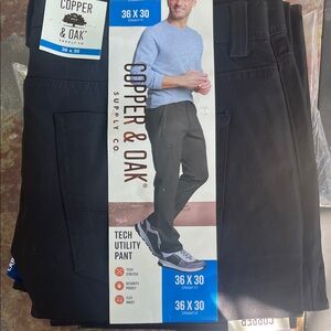 Copper & Oak Men's Black Cargo Pants 36 x 30 NWT